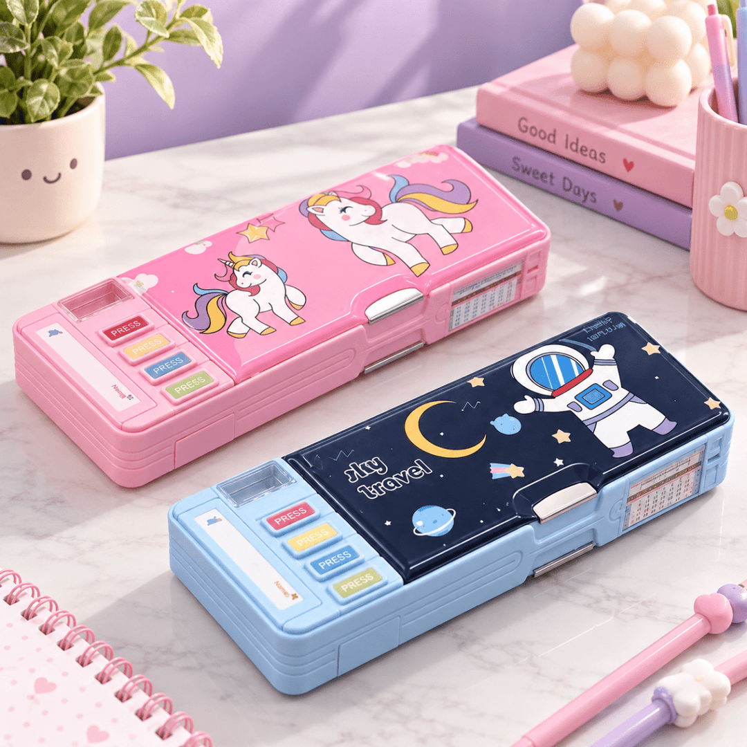 Kids Dual Sided Magnetic Pencil BoxPencil BoxCrafty CuddleKids Dual Sided Magnetic Pencil BoxBlue