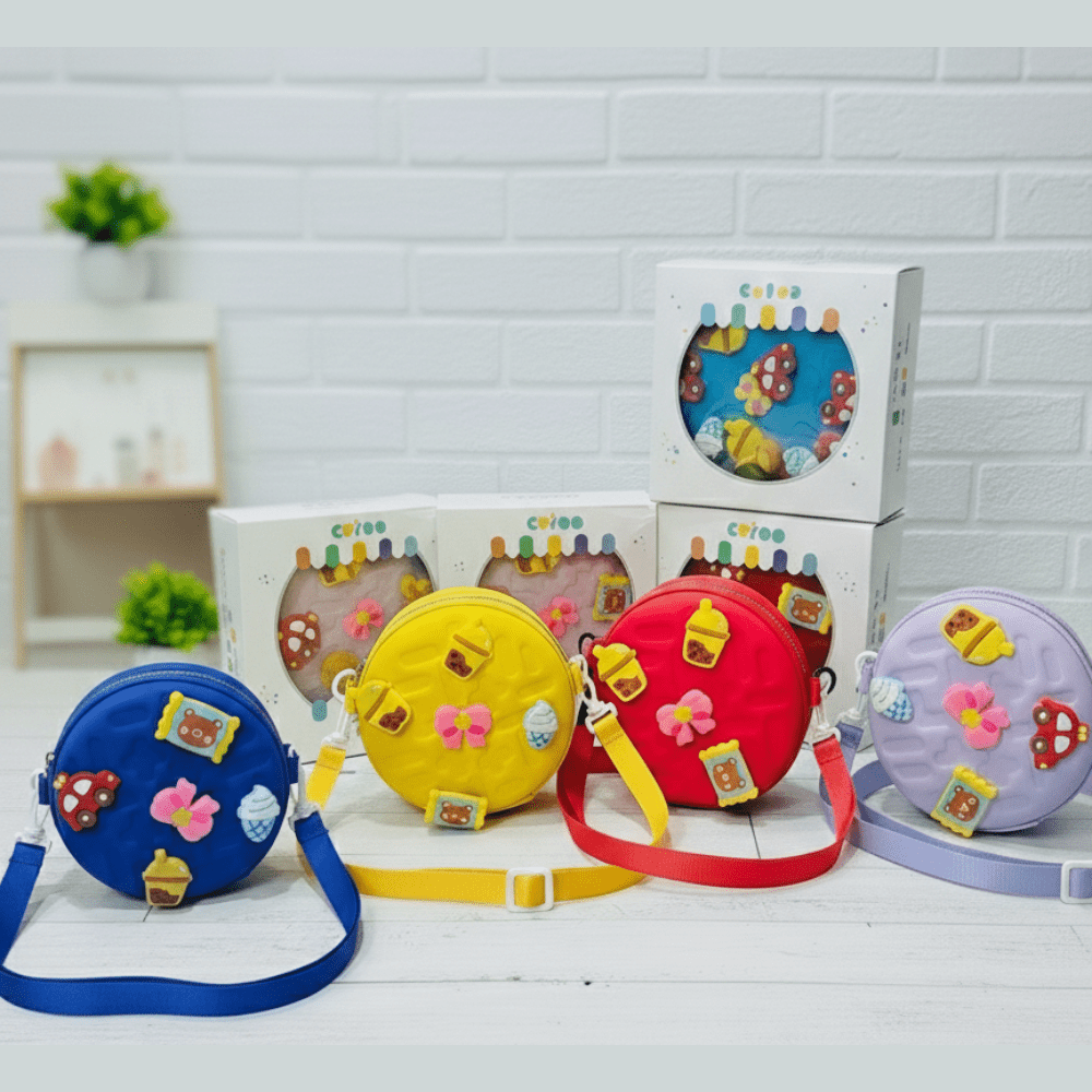 Kids Round Sling BagKids BagsCRAFTY CUDDLEColorful children&