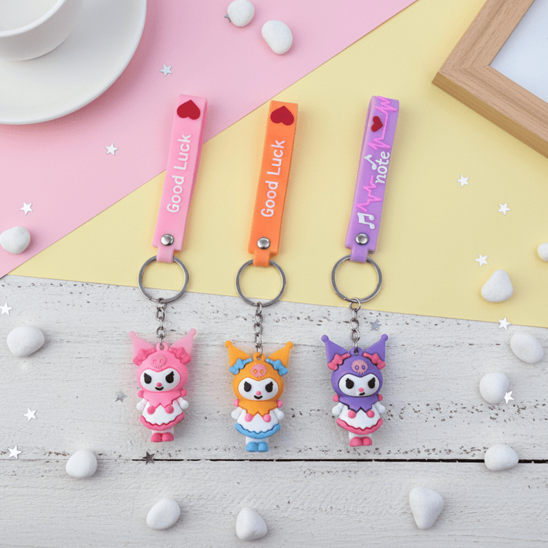 Kuromi Theme Keychain with Strap