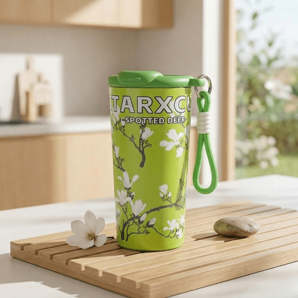 Leakproof Printed Water FlaskCartoon Kids Water BottleCrafty CuddleLeakproof Printed Water FlaskGreenInsulatedBottle SteelWaterBottle SipperBottle LeakproofBottle TravelBottle HotColdBottle ReusableBottle DailyHydration OfficeEssentials EcoFriendlyBottle