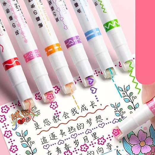 🖋️ Linear Roller Color Pens – Vibrant 6 - Pack!CRAFTY CUDDLE🖋️ Linear Roller Color Pens – Vibrant 6 - Pack!Linear Pen