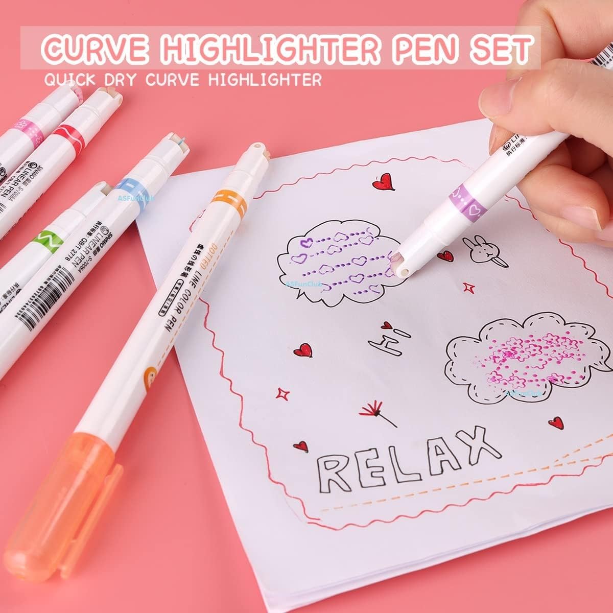 🖋️ Linear Roller Color Pens – Vibrant 6 - Pack!CRAFTY CUDDLE🖋️ Linear Roller Color Pens – Vibrant 6 - Pack!Linear Pen