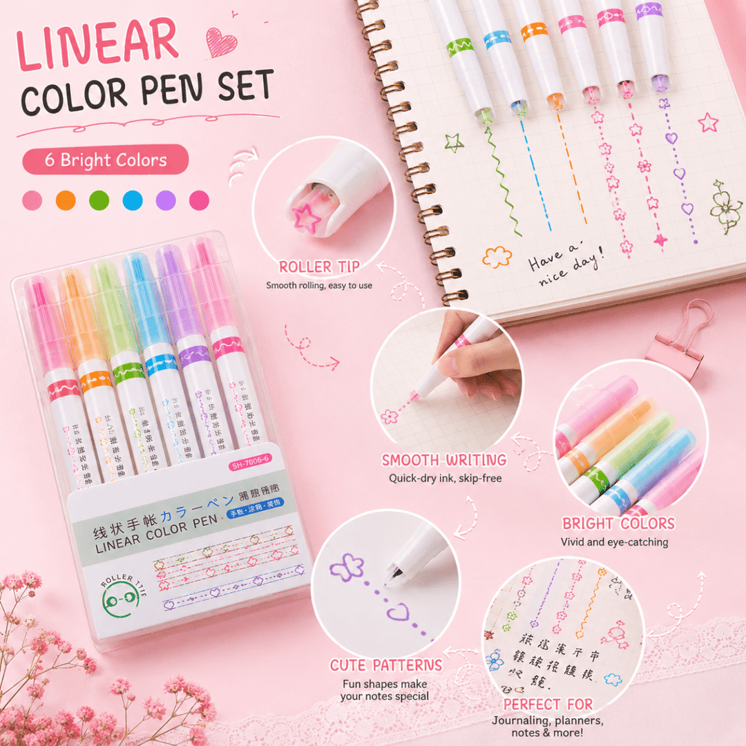 Linear Roller Color PensCrafty CuddleLinear Roller Color PensLinear Pen