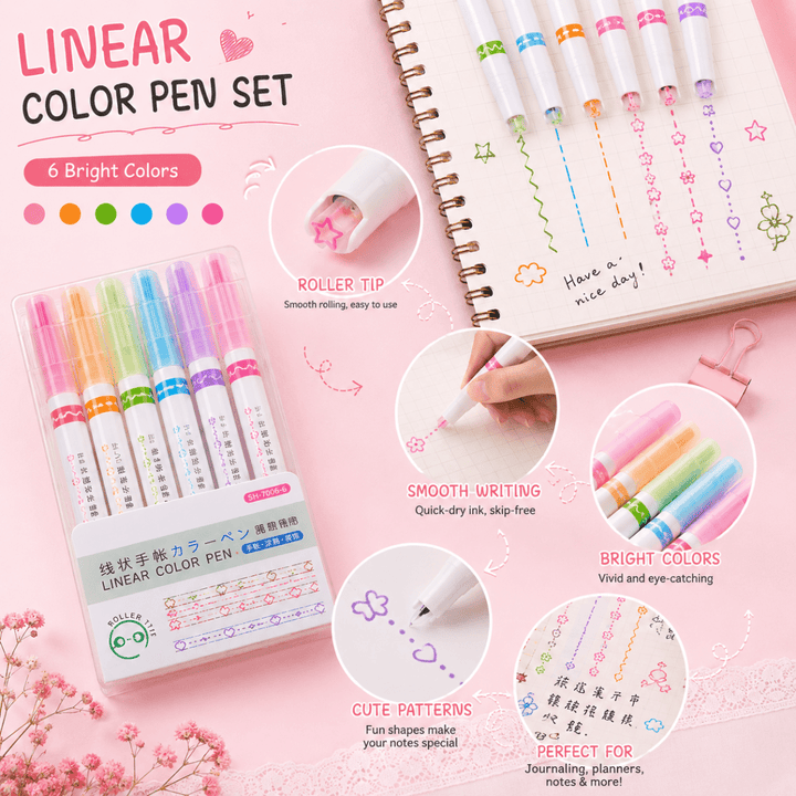 Linear Roller Color PensCrafty CuddleLinear Roller Color PensLinear Pen
