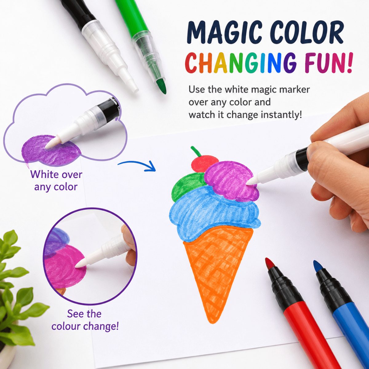 Magic Markers – Pack of 6Color-Changing Magic Markers – Pack of 6Crafty CuddleMagic Markers – Pack of 6Magic Markers6 pack magic markerscolor change pens