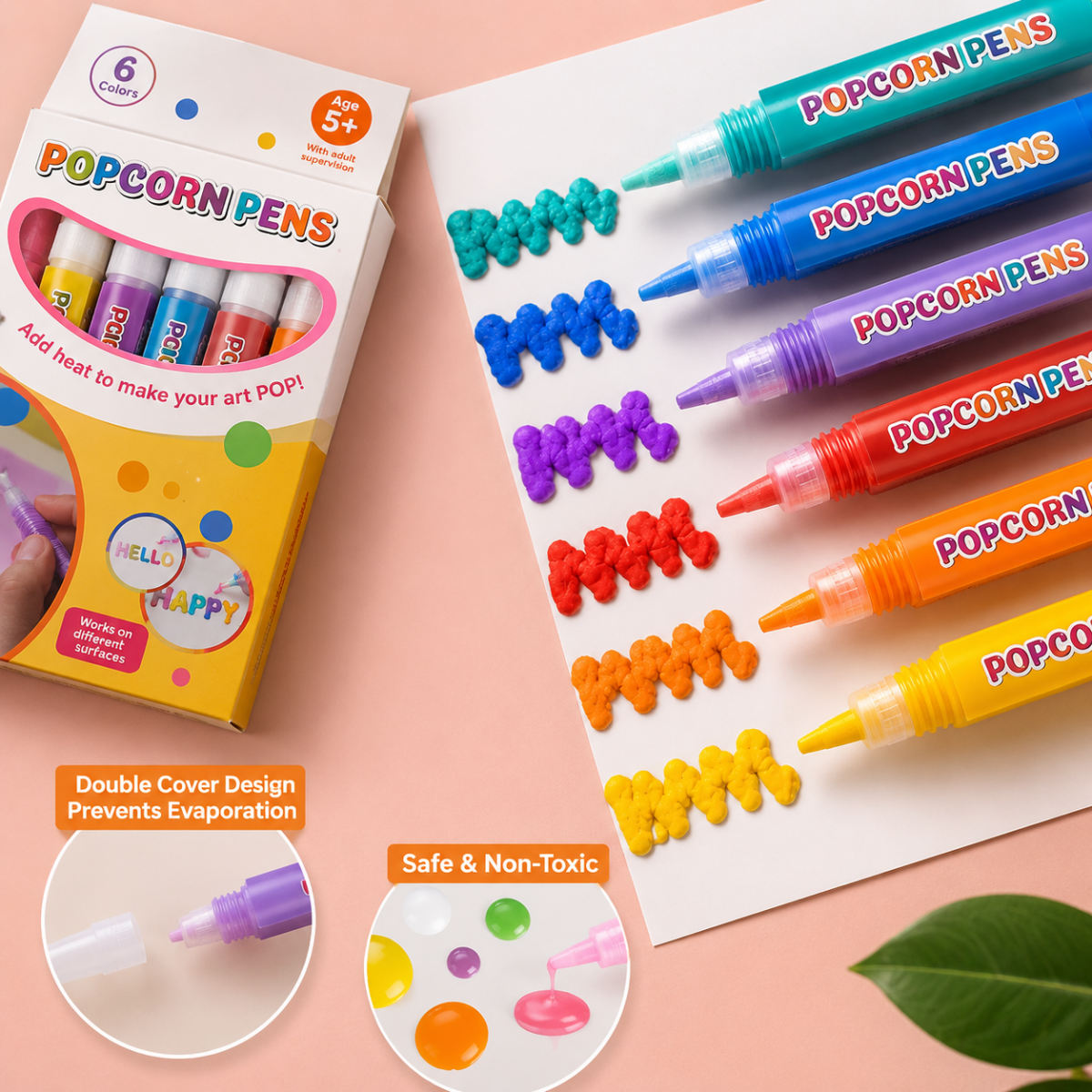 Magic Puffy Popcorn Pens for KidsCrafty CuddleMagic Puffy Popcorn Pens for KidsPopcorn Pen