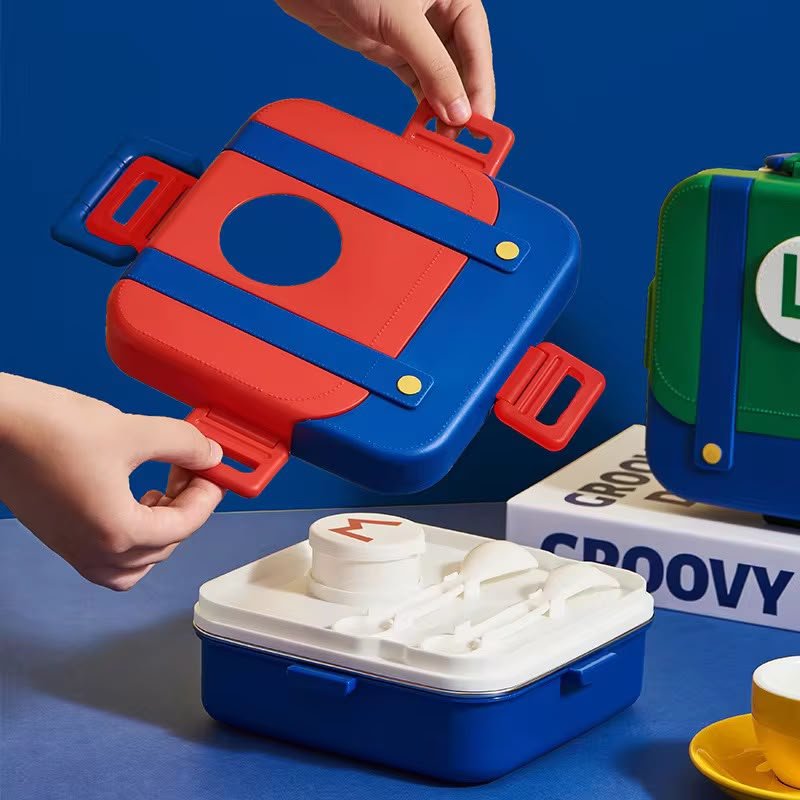 Mario Style Stainless Steel Bento Lunch BoxStainless Steel Lunch BoxCrafty CuddleMario Style Stainless Steel Bento Lunch BoxGreen