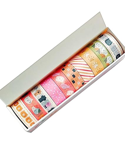 Meow Cat Washi Tape Set – 10 Adorable Rolls!CRAFTY CUDDLEMeow Cat Washi Tape Set – 10 Adorable Rolls!Cat Craft Tape_10