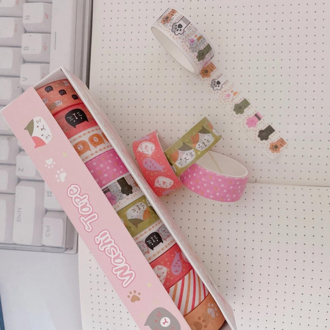 Meow Cat Washi Tape Set – 10 Adorable Rolls!CRAFTY CUDDLEMeow Cat Washi Tape Set – 10 Adorable Rolls!Cat Craft Tape_10
