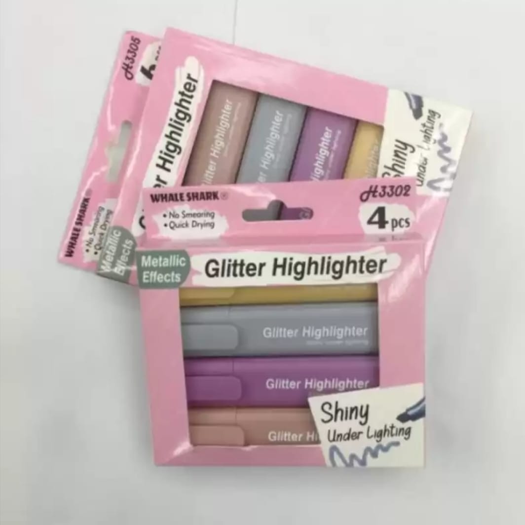✨🖊️ Metallic Glitter Highlighters – Shine in Every Line! Pack of 4 🌟🌈 - CRAFTY CUDDLE✨🖊️ Metallic Glitter Highlighters – Shine in Every Line! Pack of 4 🌟🌈product_type  for kids