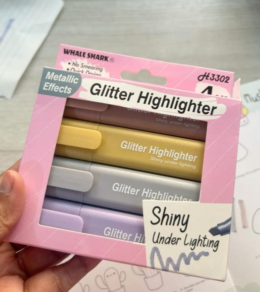 ✨🖊️ Metallic Glitter Highlighters – Shine in Every Line! Pack of 4 🌟🌈 - CRAFTY CUDDLE✨🖊️ Metallic Glitter Highlighters – Shine in Every Line! Pack of 4 🌟🌈product_type  for kids