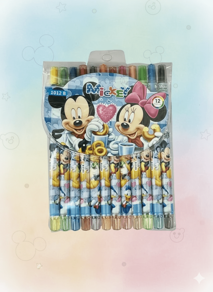 Mickey Mouse Rolling CrayonsKids’ Art SuppliesCRAFTY CUDDLEPack of Disney Mickey and Minnie Mouse crayons with colorful packaging.artartistsoninstagram