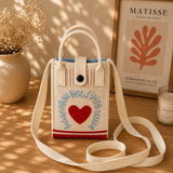 Beige Red Heart
