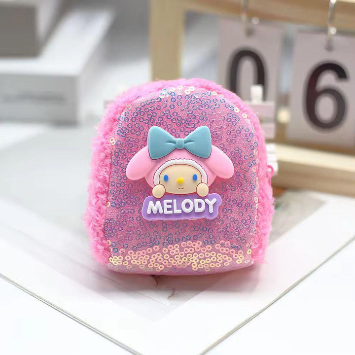 Mini Sequin Coin Pouch for KidsCoin pouchCRAFTY CUDDLEPink pouch with sequins and a character design on a light surface.Dark PinkSequinPouch CuteAccessories KidsAccessories CoinPouch GlitterPouch ReturnGiftIdeas KawaiiStyle MiniPouch StationeryLovers TrendyKids