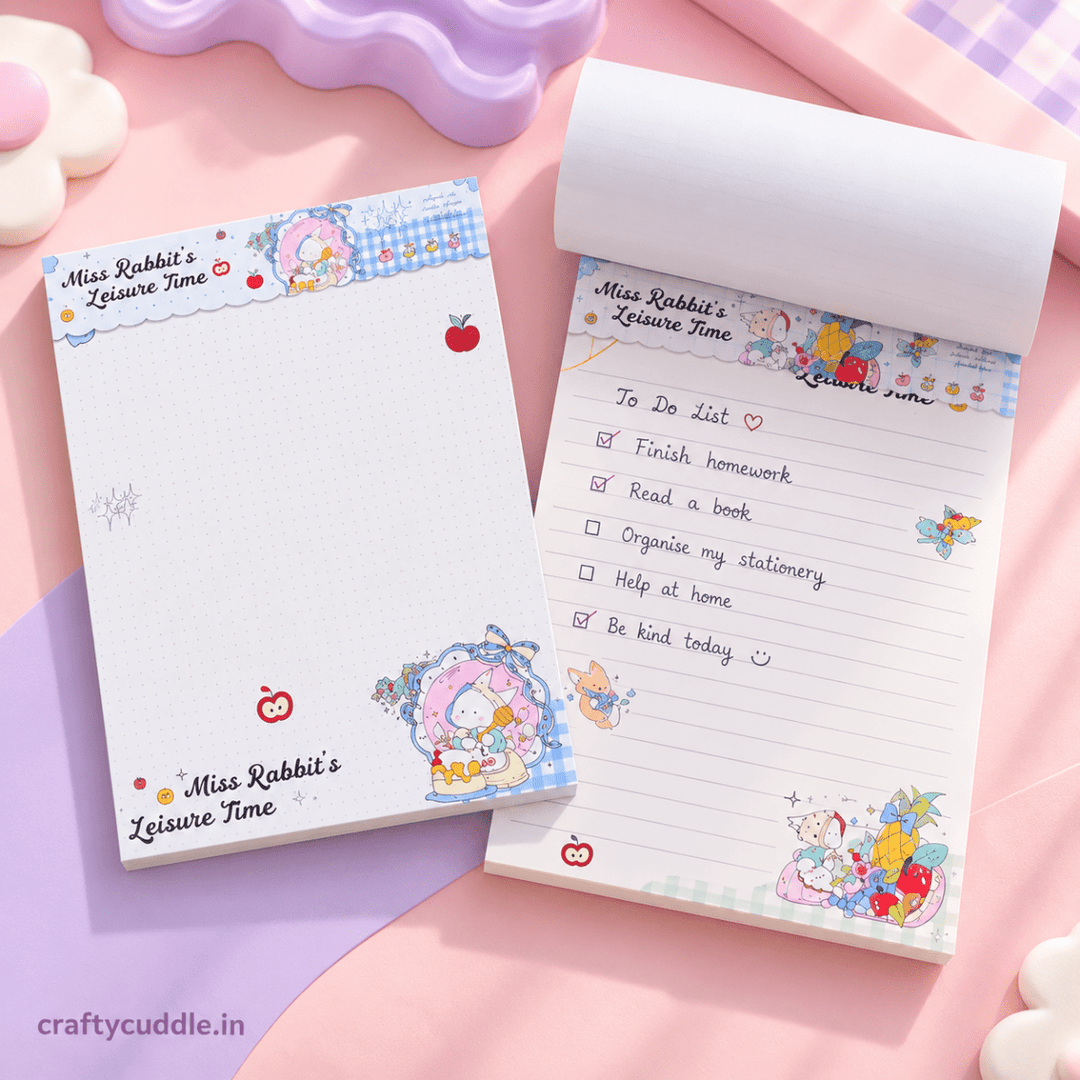 Miss Rabbit Leisure Time NotepadDiaryCrafty CuddleMiss Rabbit Leisure Time Notepad