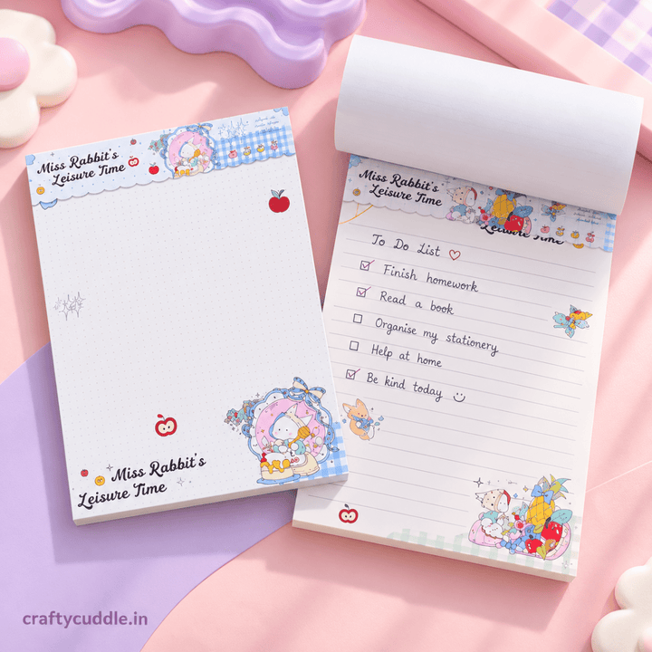 Miss Rabbit Leisure Time NotepadDiaryCrafty CuddleMiss Rabbit Leisure Time Notepad