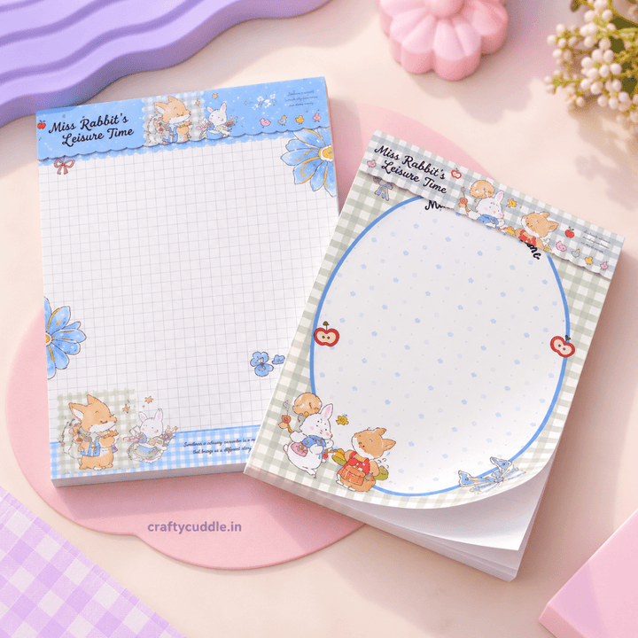 Miss Rabbit Leisure Time NotepadDiaryCrafty CuddleMiss Rabbit Leisure Time Notepad