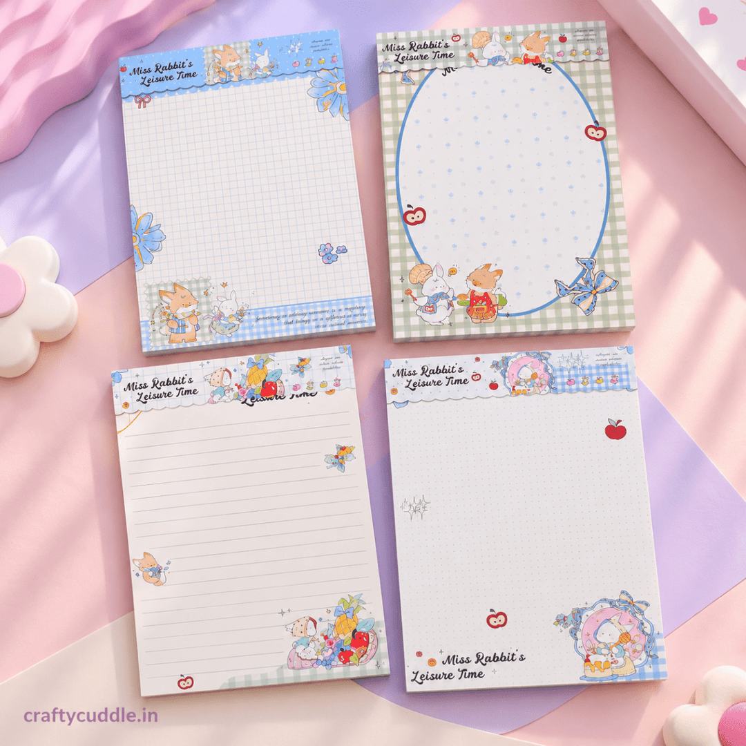 Miss Rabbit Leisure Time NotepadDiaryCrafty CuddleMiss Rabbit Leisure Time Notepad