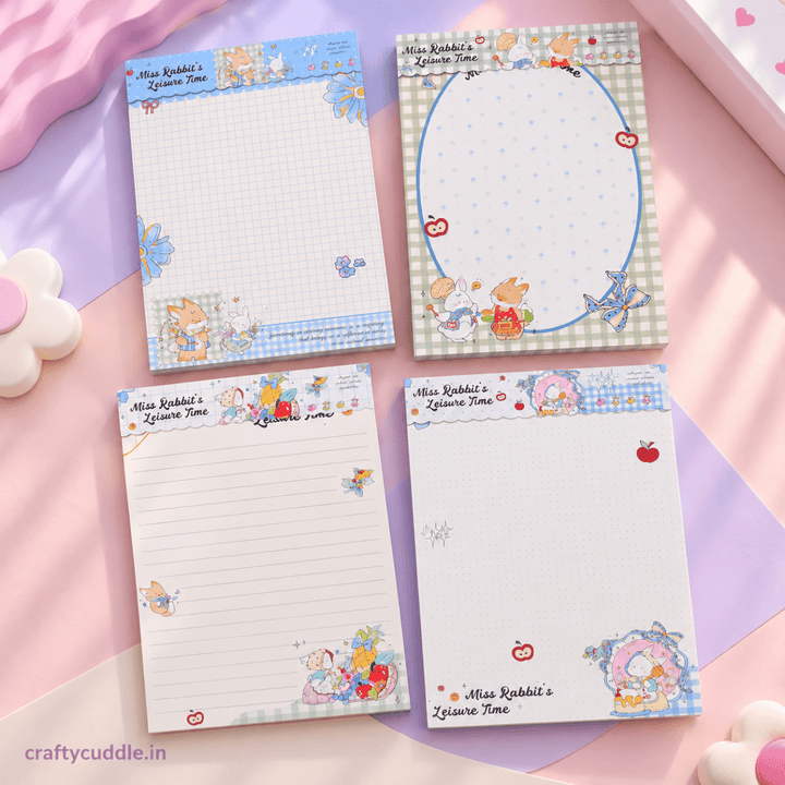 Miss Rabbit Leisure Time NotepadDiaryCrafty CuddleMiss Rabbit Leisure Time Notepad