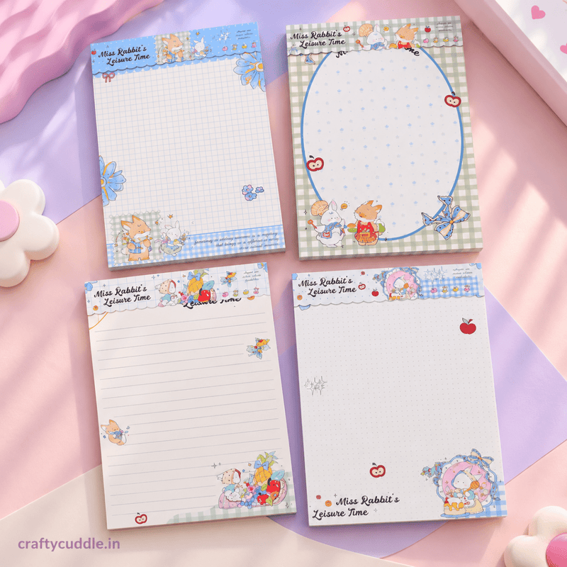 Miss Rabbit Leisure Time Notepad