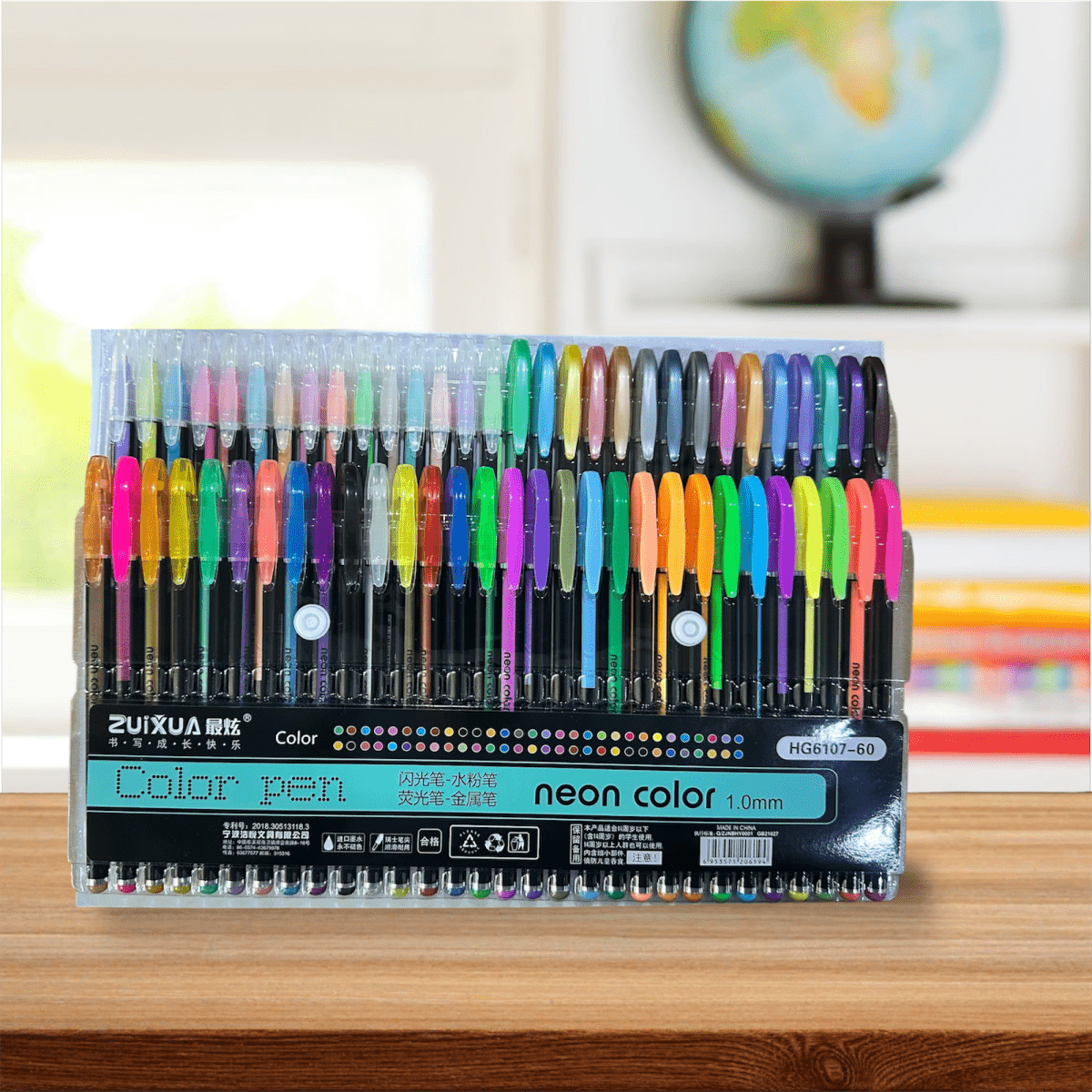 "🌟 Neon Color Highlighter Gel Pens ✨ - Pack of 60 Bright & Bold Shades"