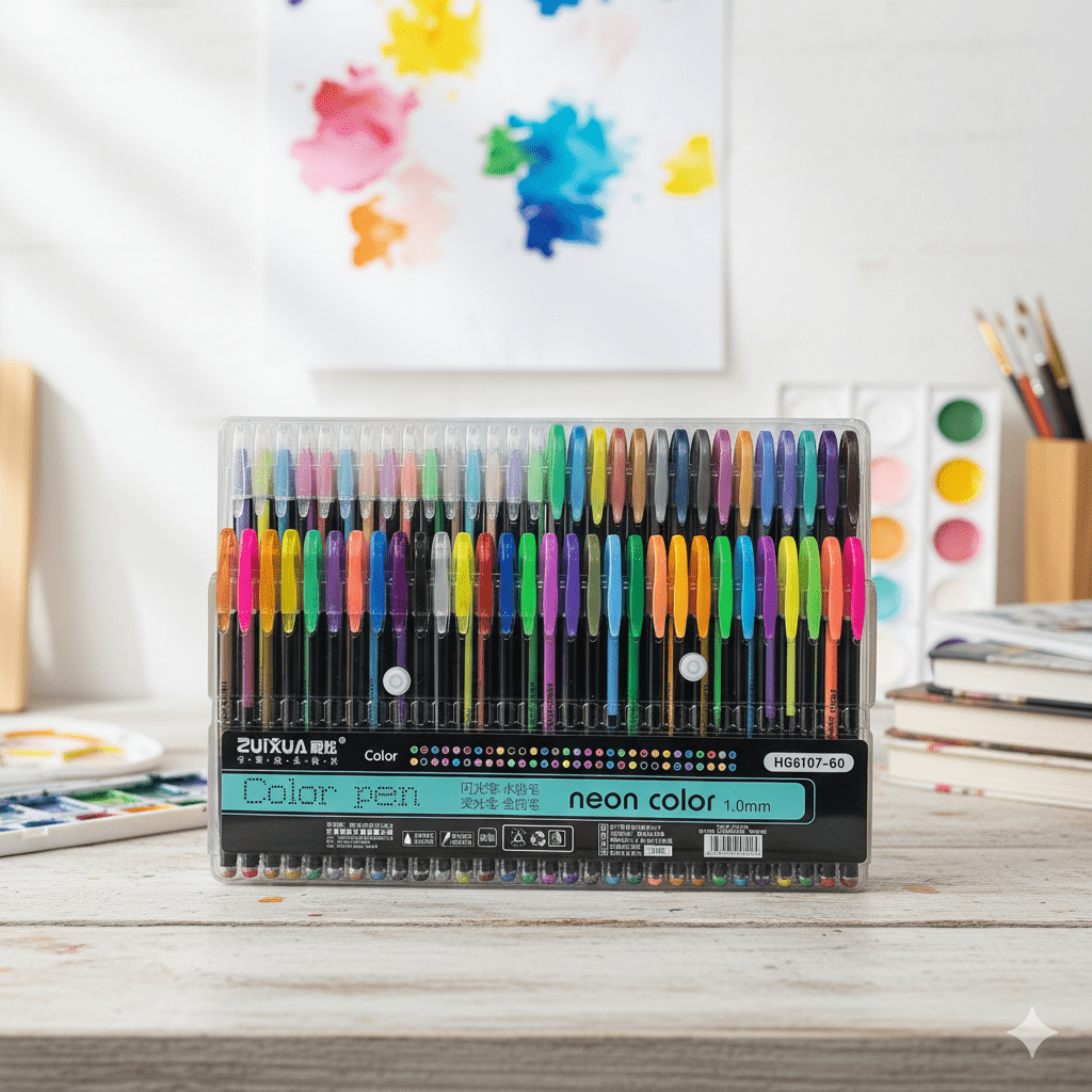 Neon Color Highlighter Gel Pens - Pack of 60Stationery > Gel PensCRAFTY CUDDLENeon Color Highlighter Gel Pens - Pack of 60Neon Pen 60artartistsoninstagram