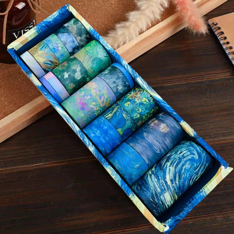 Ocean Blue Washi Tape Set- 18 Rolls
