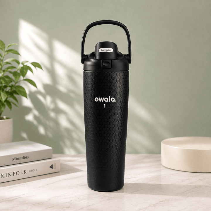 Owala FreeSip 889ml Water BottleInsulated Water BottleCrafty CuddleOwala FreeSip 889ml Water BottleBlackOwala FreeSipStainless Steel Bottle