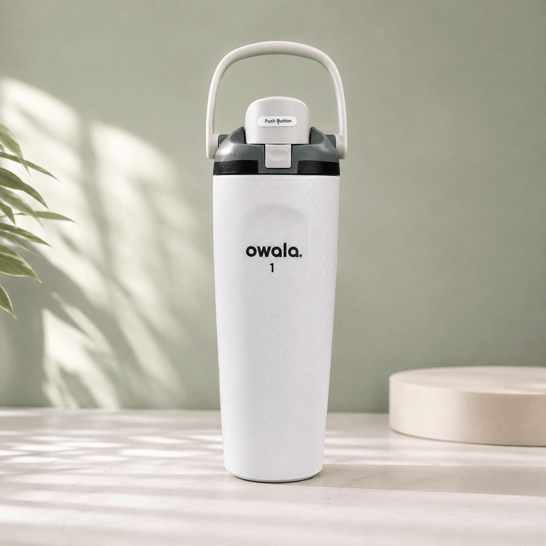 Owala FreeSip 889ml Water BottleInsulated Water BottleCrafty CuddleOwala FreeSip 889ml Water BottleWhiteOwala FreeSipStainless Steel Bottle