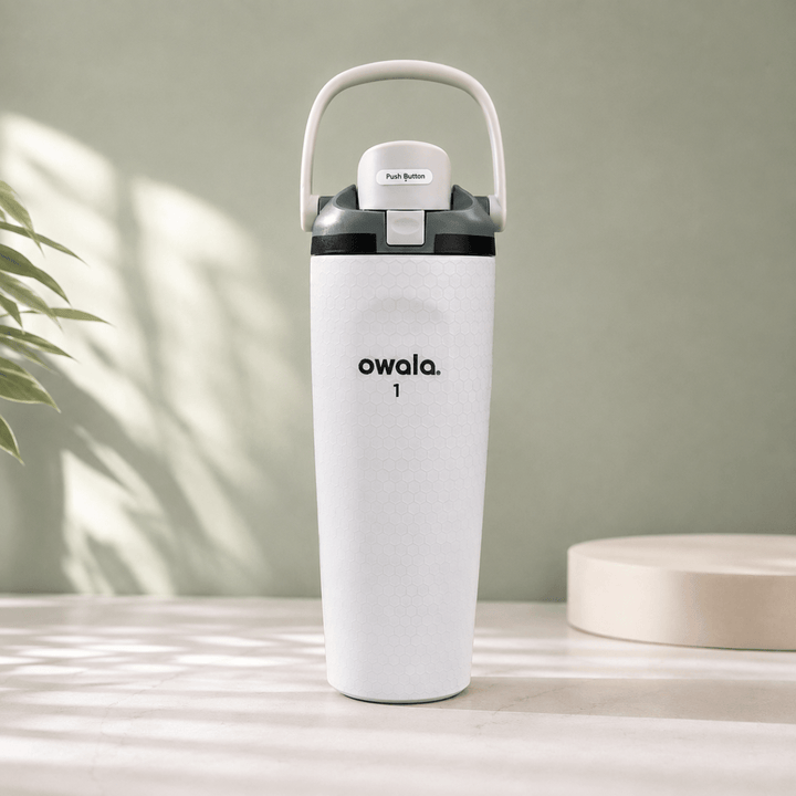 Owala FreeSip 889ml Water BottleInsulated Water BottleCrafty CuddleOwala FreeSip 889ml Water BottleWhiteOwala FreeSipStainless Steel Bottle