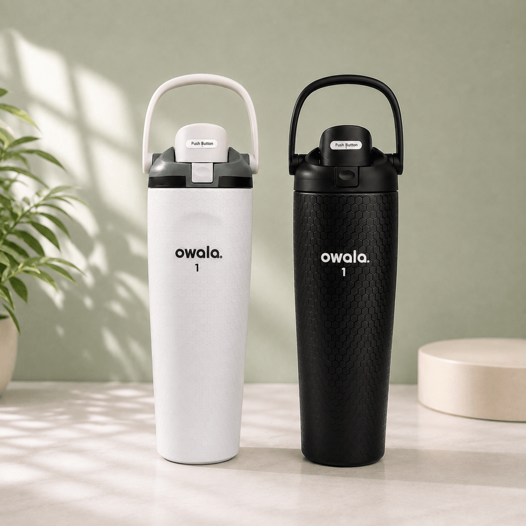 Owala FreeSip 889ml Water BottleInsulated Water BottleCrafty CuddleOwala FreeSip 889ml Water BottleWhiteOwala FreeSipStainless Steel Bottle