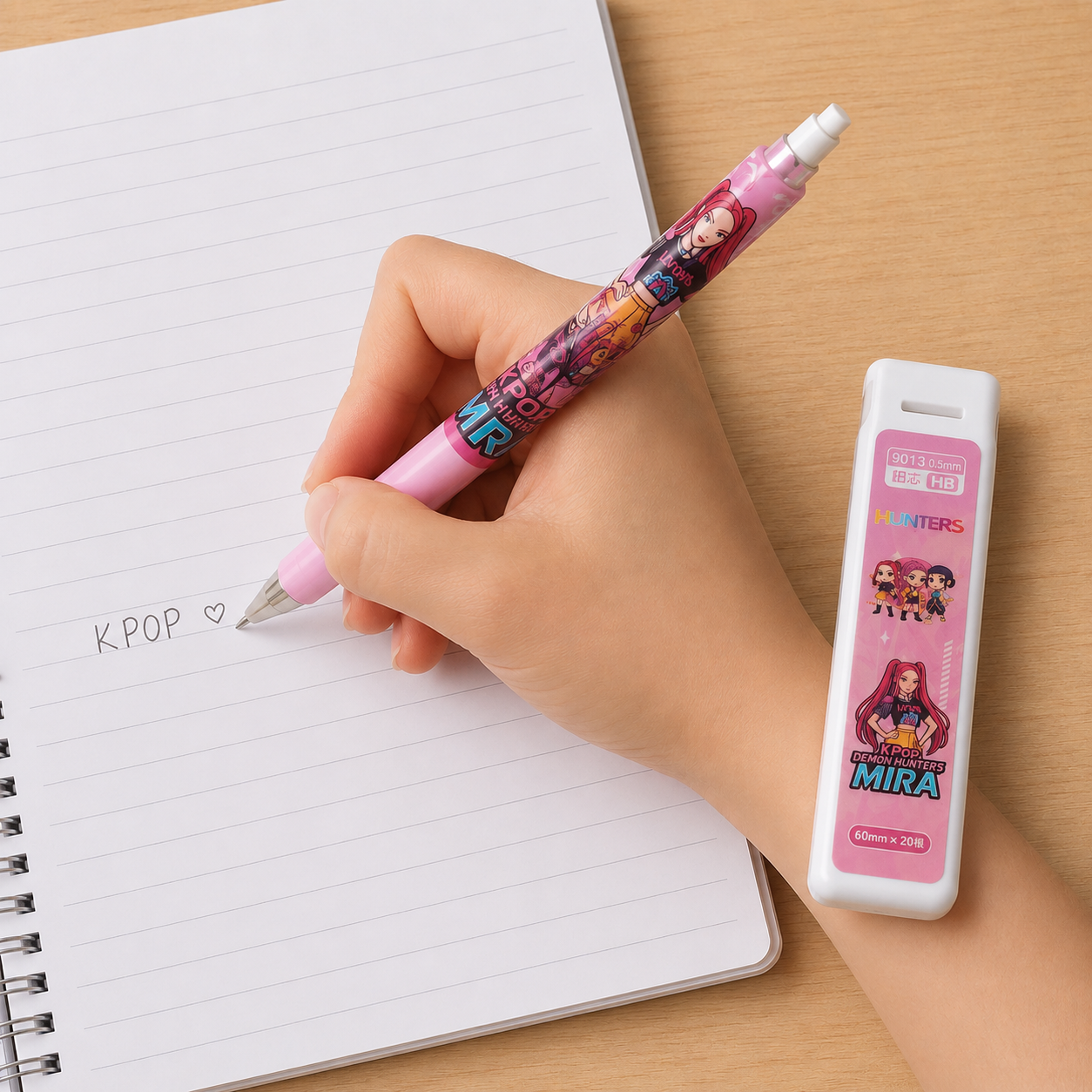 Anime Style Mechanical Pencil Set with HB Lead Box