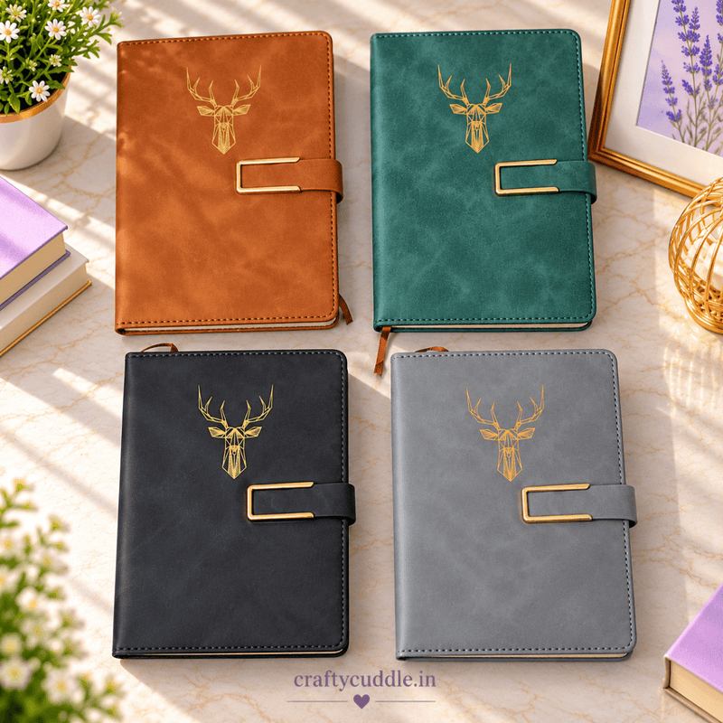 Premium Deer Design Diary with Magnetic Closure (1Pc)