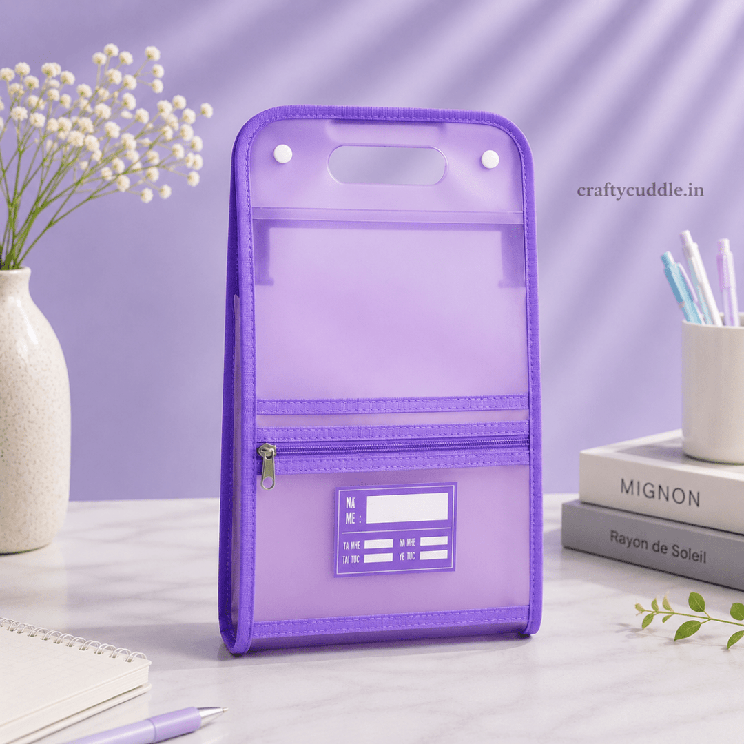 Premium Document File Folder – Portable Paper &amp; Certificate OrganizerA4 File folderCrafty CuddlePremium Document File Folder – Portable Paper &amp; Certificate OrganizerPurpleA4 file foldercolorful file organizer