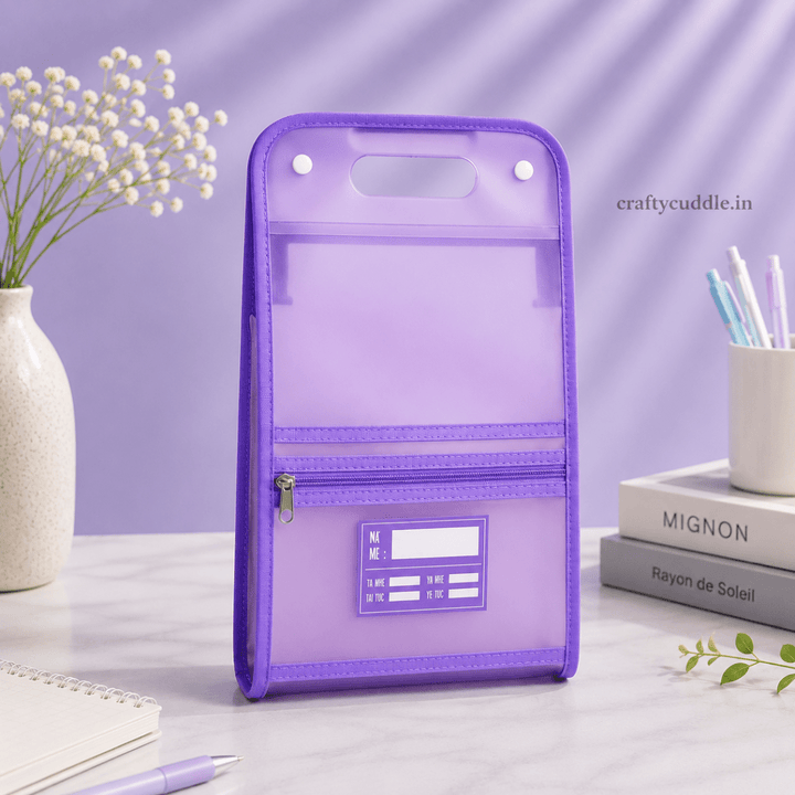 Premium Document File Folder – Portable Paper &amp; Certificate OrganizerA4 File folderCrafty CuddlePremium Document File Folder – Portable Paper &amp; Certificate OrganizerPurpleA4 file foldercolorful file organizer