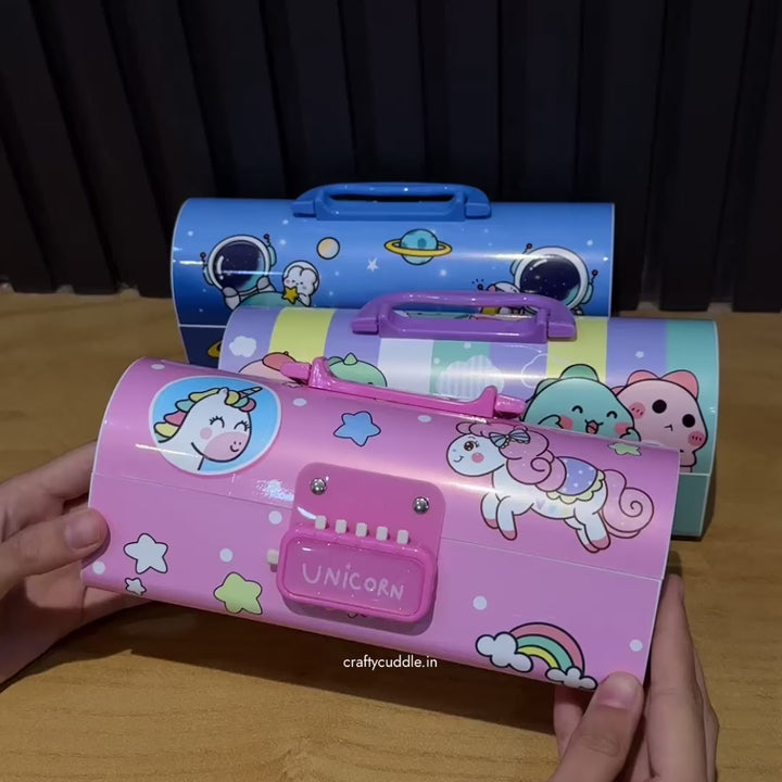 Unicorn Passcode Pencil Box