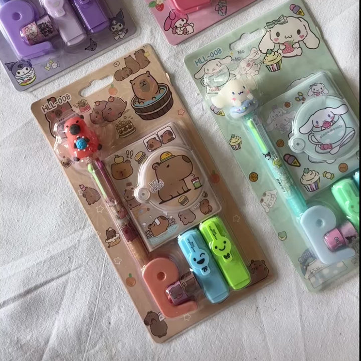 Cute Teddy Bear Kids Stationery Gift Set