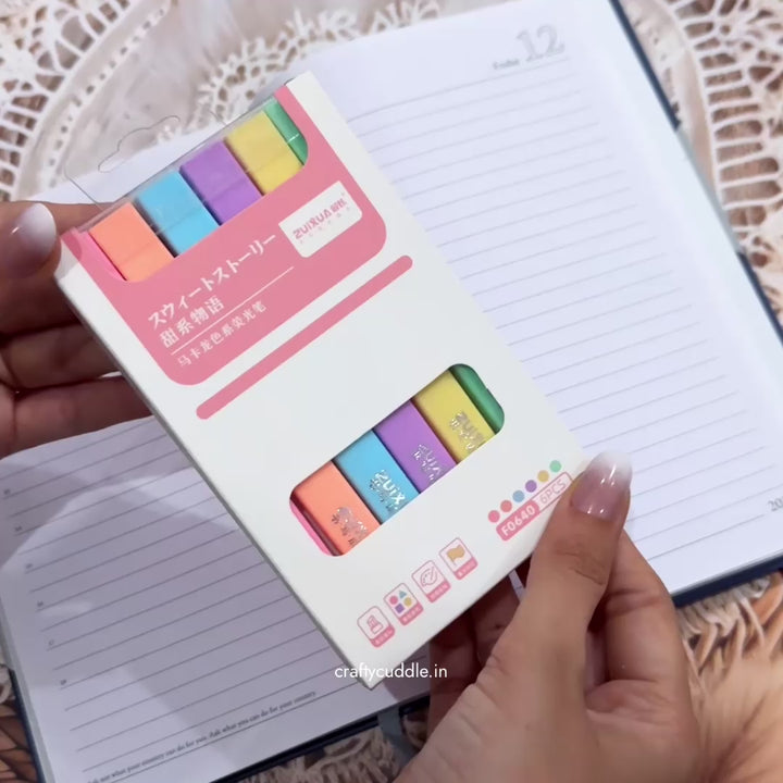 Soft Pastel Highlighters Pack of 6