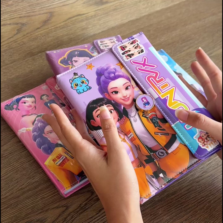 Kawaii Anime Girl Diary with Magnetic Closure
