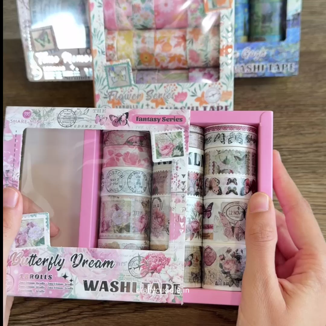 Washi Tape- 18 Rolls Butterfly Dream