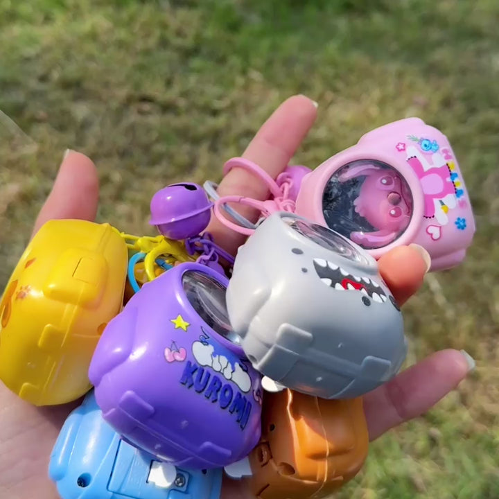 Cute Cartoon LED Keychain with Bell