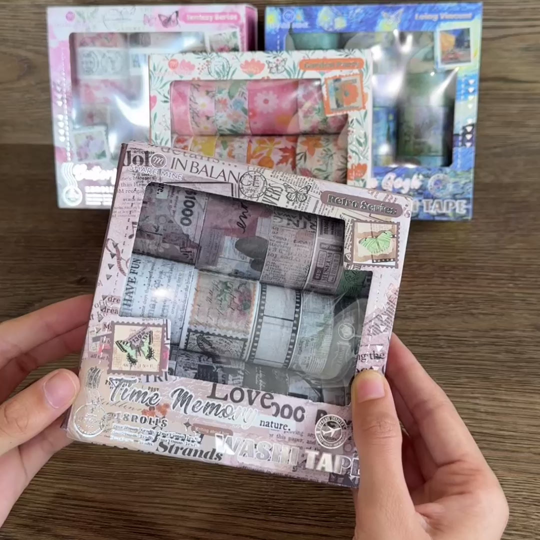 Washi Tape- 18 Rolls Retro Series