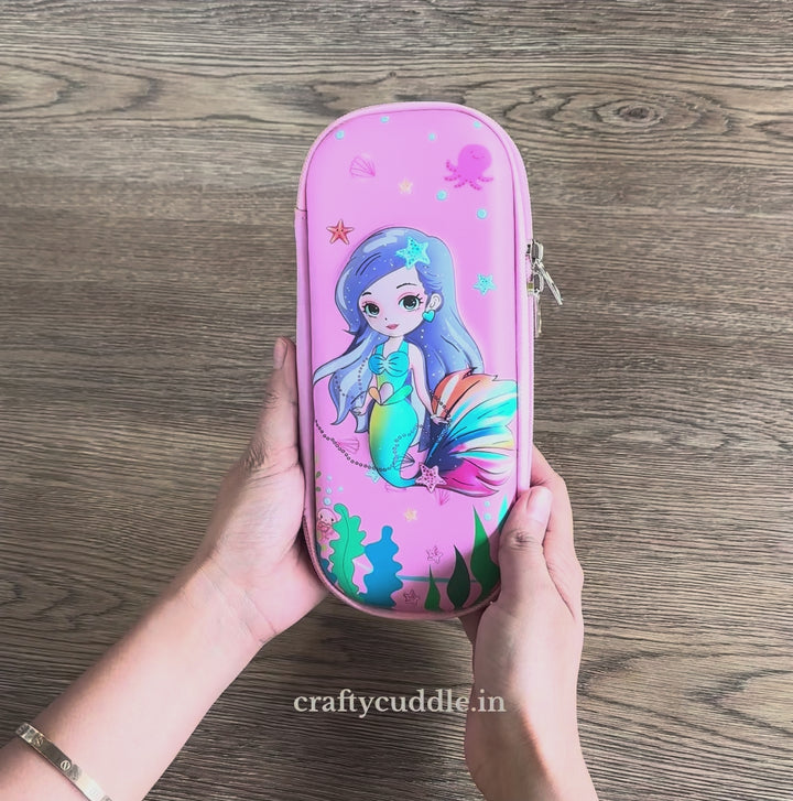 Cute Mermaid Hard Shell Pencil Case