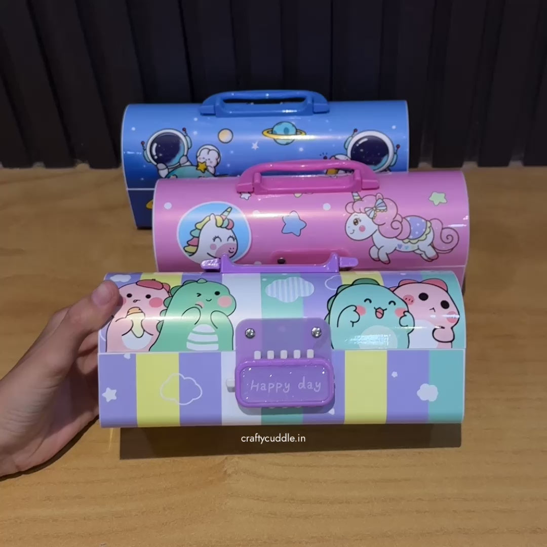 Dinosaur Passcode Pencil Box