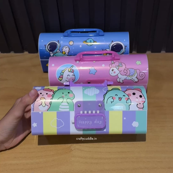 Dinosaur Passcode Pencil Box