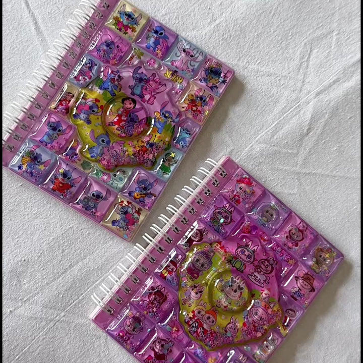 Small Spiral Cartoon Diary with Water Cover