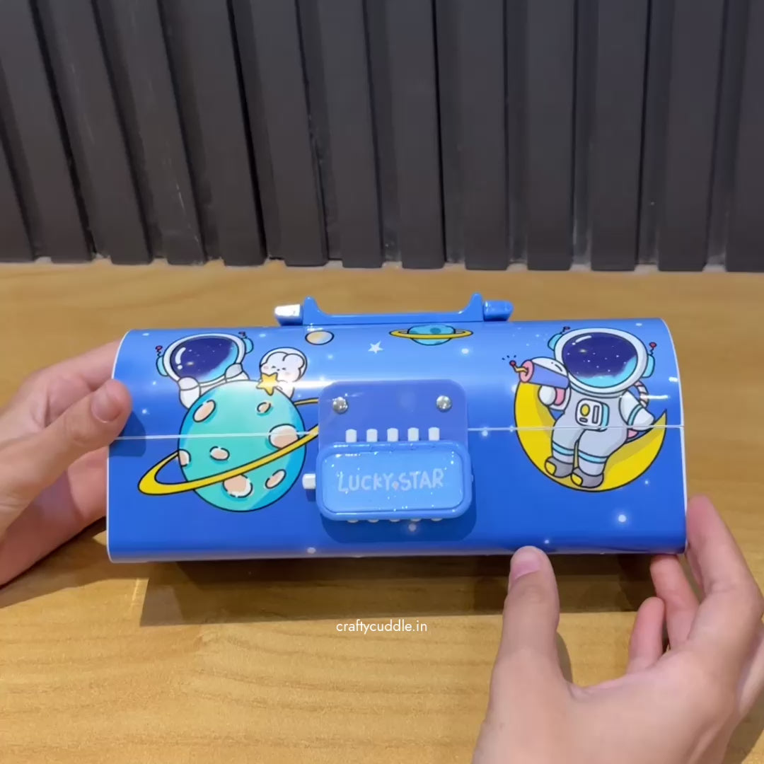 Astronaut Passcode Pencil Box