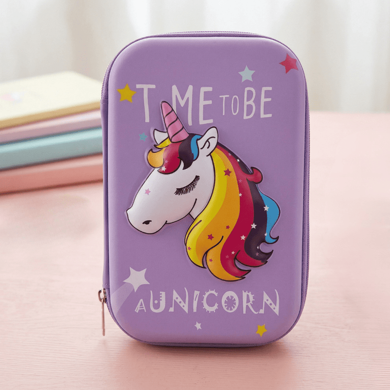 Purple Unicorn EVA Pencil Pouch