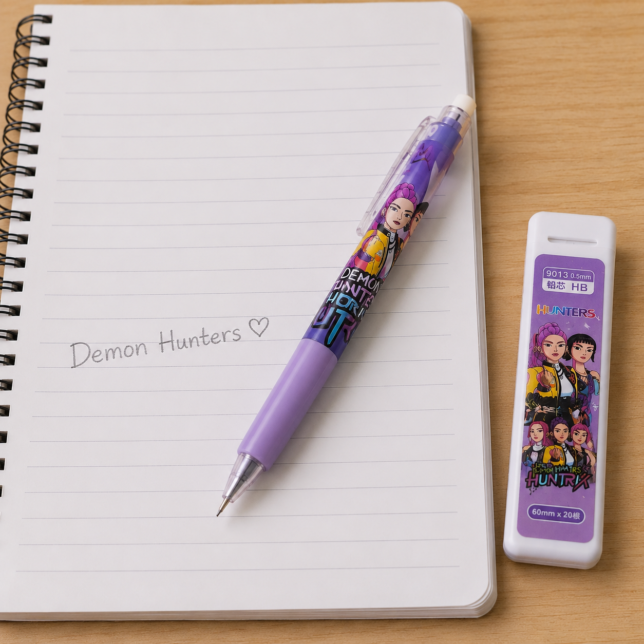 Anime Style Mechanical Pencil Set with HB Lead Box