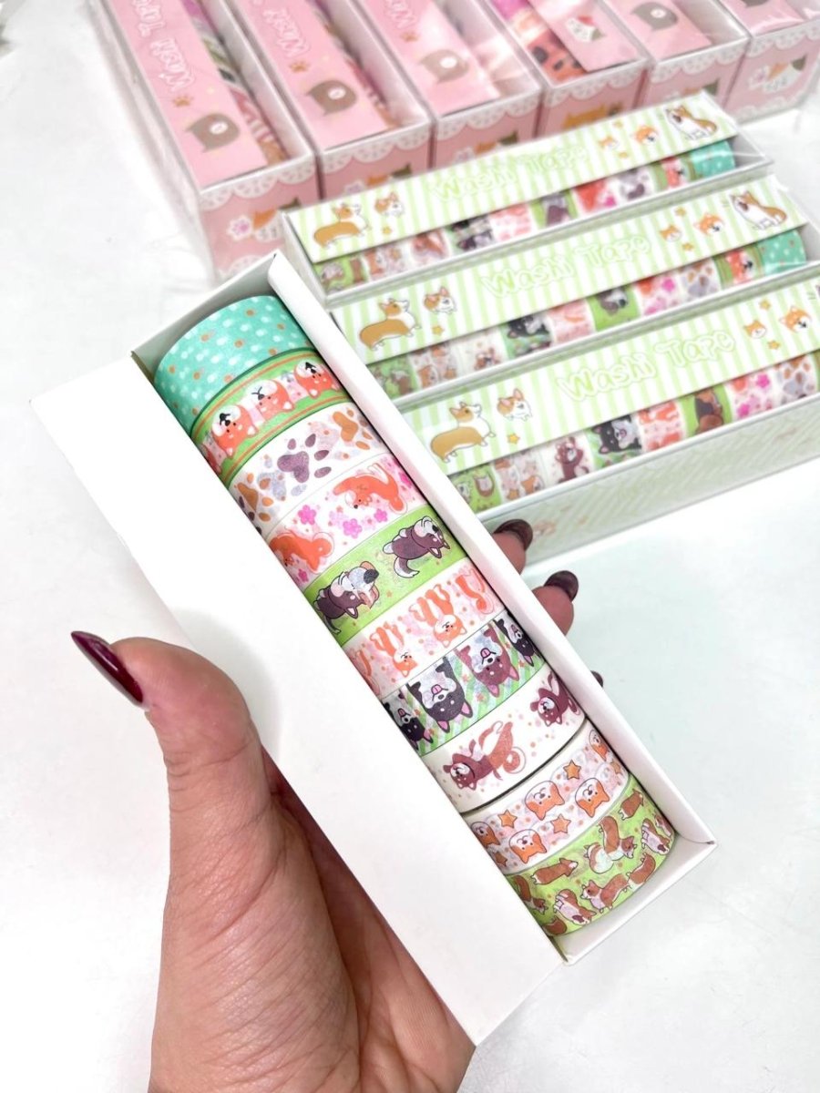 Shiba Inu Washi Tape Set – 10 Rolls of Puppy Cuteness!CRAFTY CUDDLEShiba Inu Washi Tape Set – 10 Rolls of Puppy Cuteness!Craft Tape Dog_10